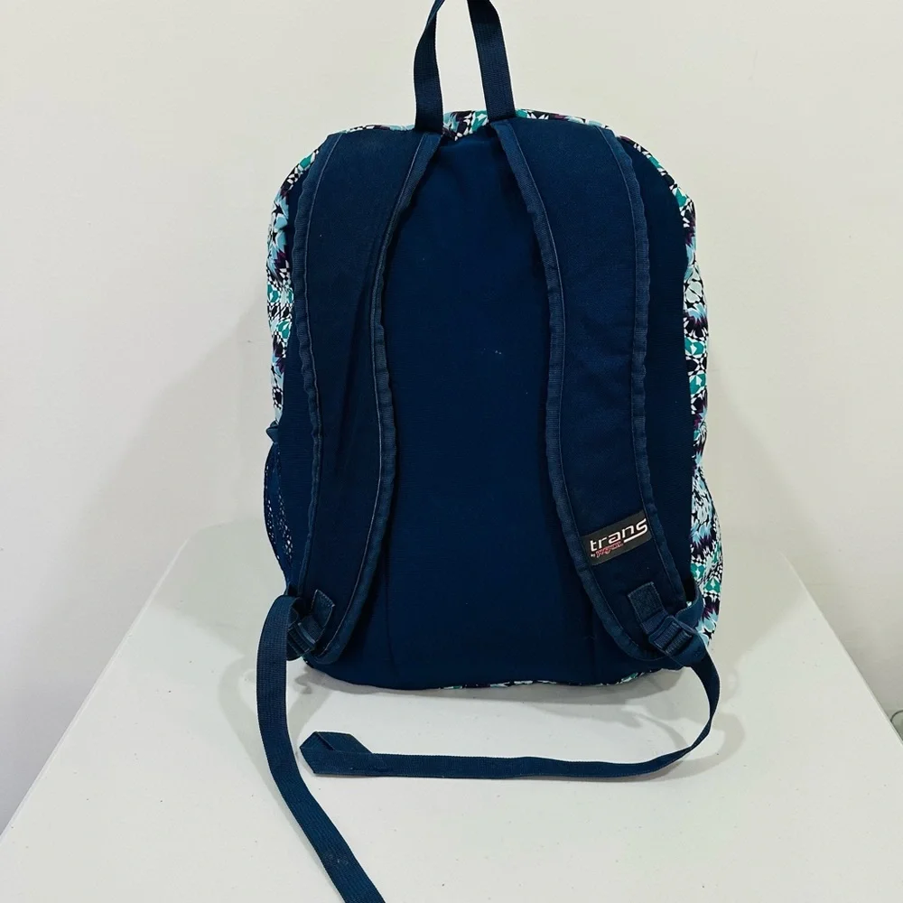 Trans By Jansport Supermax Laptop Backpack Bag,‎ Blue, Purple, Aqua, Pattern